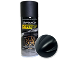 Frozen Black HyperDip aerosol spray from DipYourCar.com showing a black, glossy HyperDip coating on a vehicle surface.