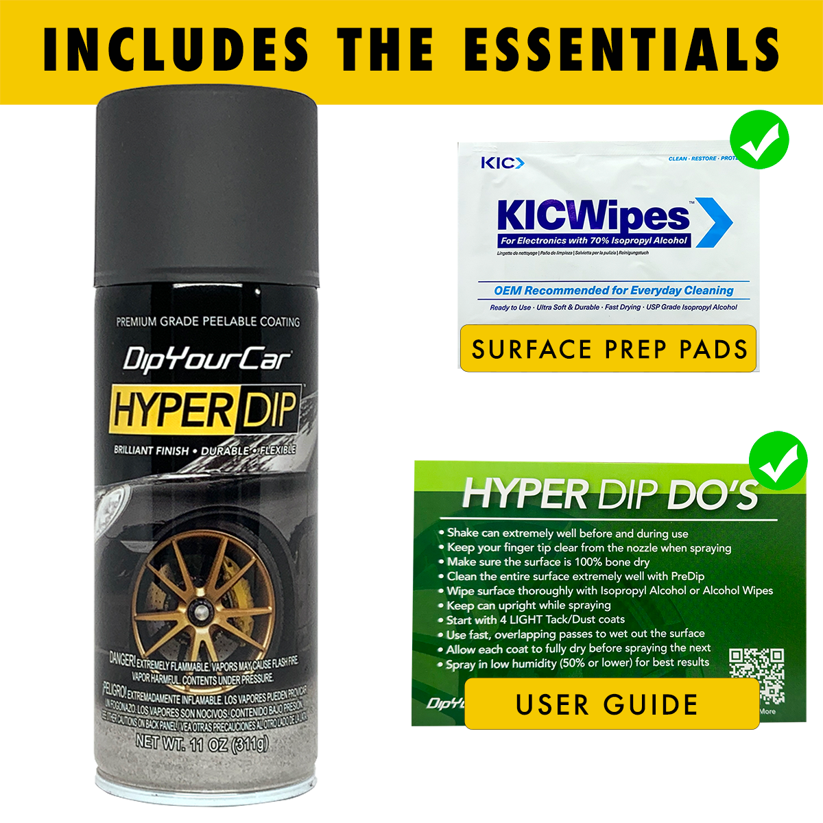 Nardo Grey HyperDip aerosol can from DipYourCar.com, used for automotive color customization and protective coating.
