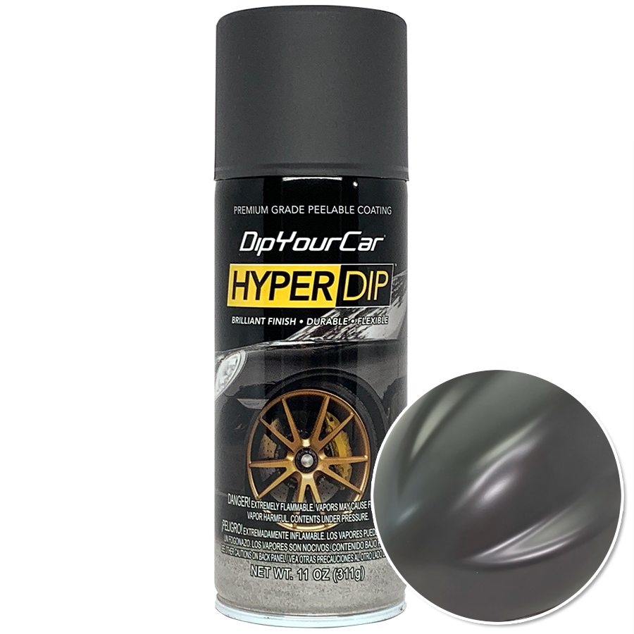 Nardo Grey HyperDip aerosol can from DipYourCar.com, used for creating a stylish matte grey car wrap finish.
