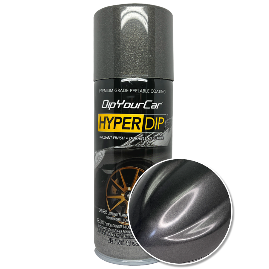 Single Stealth Grey HyperDip aerosol can by DipYourCar.com for custom automotive dip applications.
