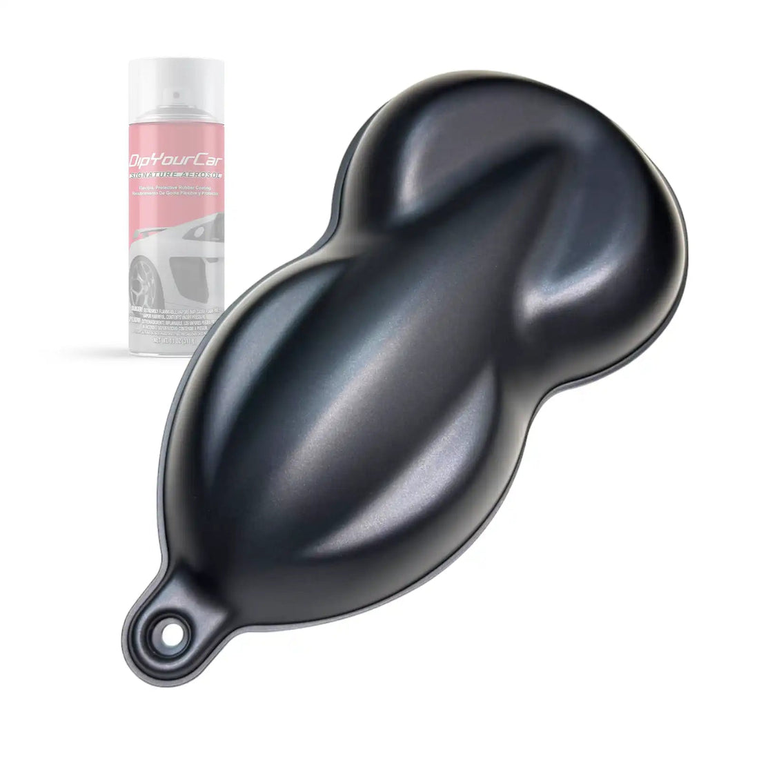 Arctic Black PDS peelable aerosol spray from DipYourCar.com, shown in a can with black coating and spray nozzle.