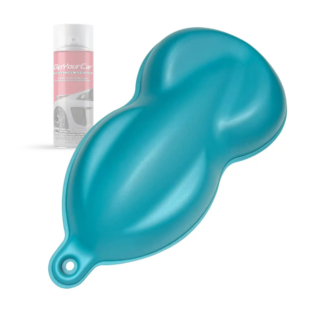 DipYourCar Force Teal PDS peelable aerosol spray can, featuring vibrant teal color and easy peelable application.