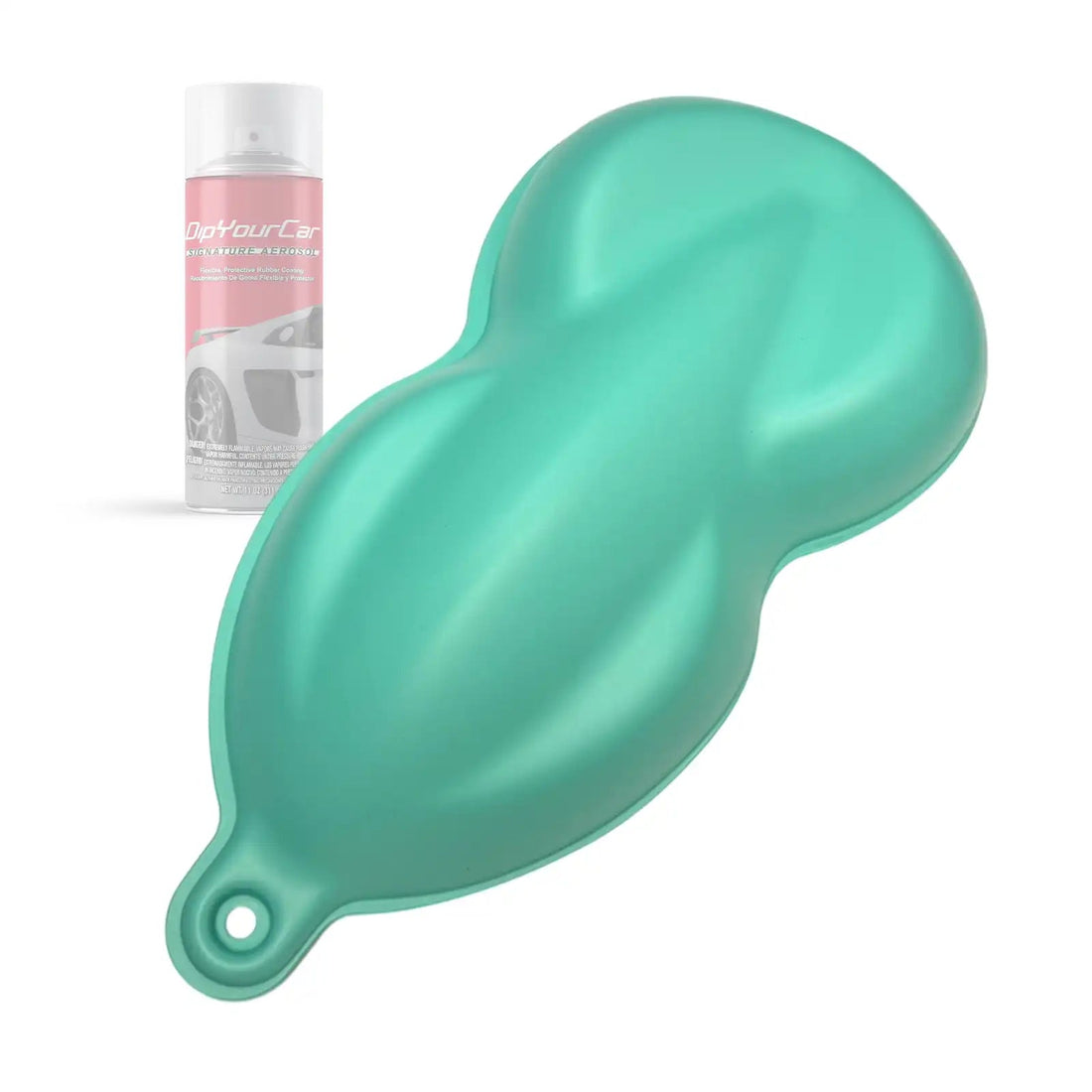 Fresh Mint DipYourCar.com peelable aerosol spray can, featuring vibrant green mint color and aerosol nozzle for easy application.