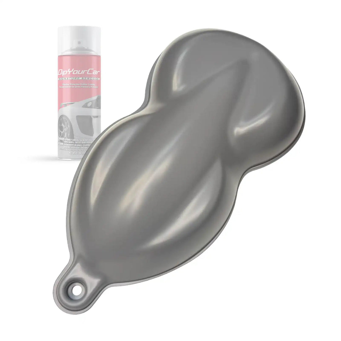 Nardo Grey DipYourCar.com peelable aerosol spray can for automotive customization, shown in the image.
