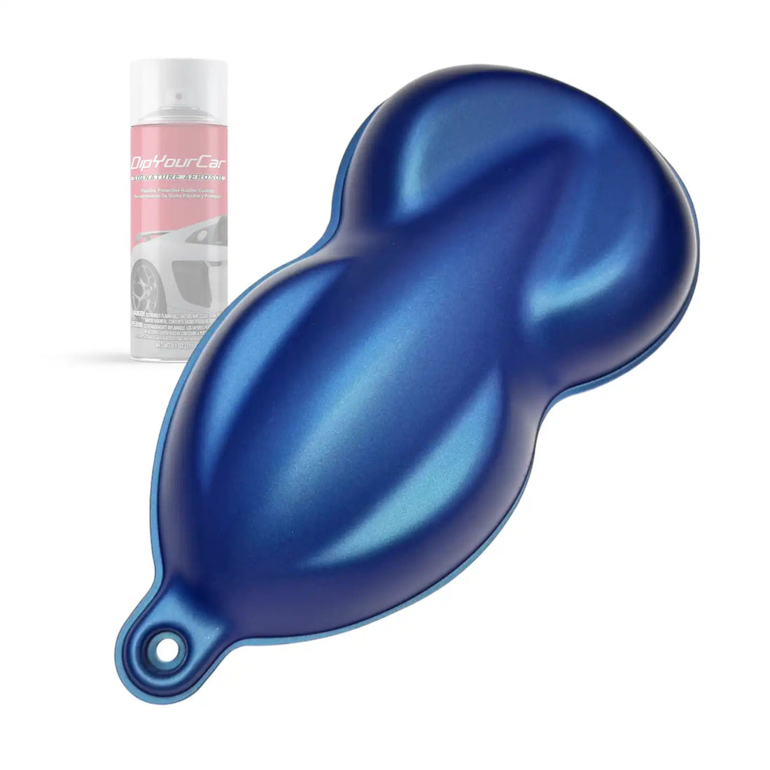 Persian Blue DipYourCar.com peelable aerosol spray can for automotive customization, featuring a vibrant blue finish.