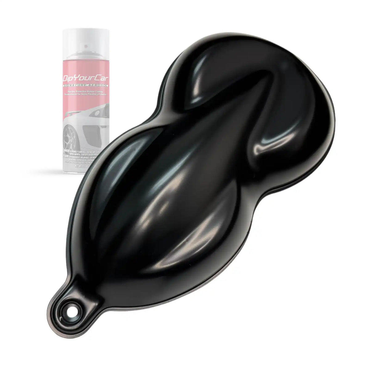 Shadow Black PDS Aerosol peelable spray paint by DipYourCar.com, shown in a sleek black aerosol can.