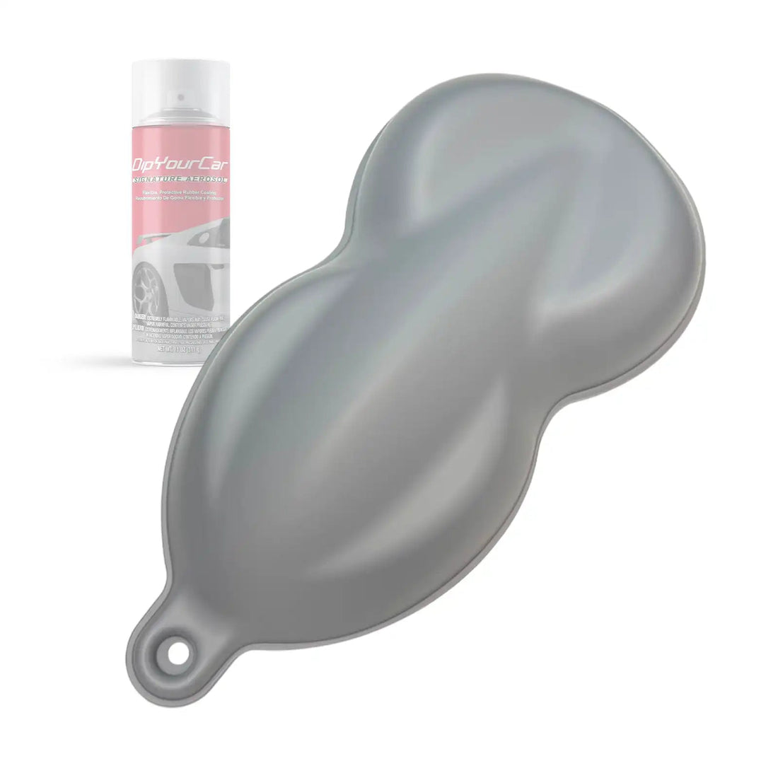 DipYourCar Avalanche Grey PDS peelable aerosol spray can, featuring a sleek grey finish for custom vehicle color applications.