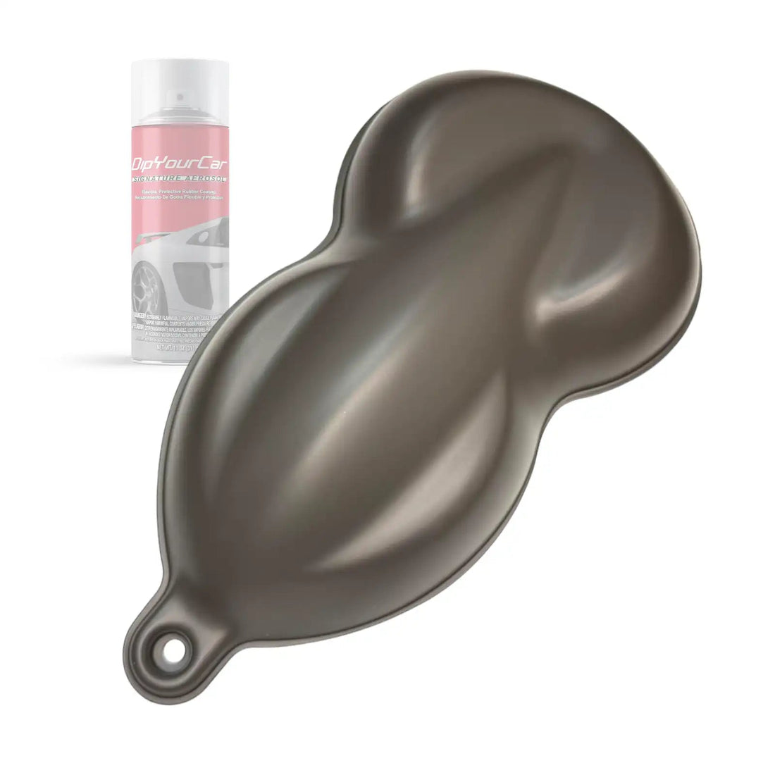 Camo brown DipYourCar.com peelable aerosol spray can, used for custom vehicle wraps and decoration, with a camouflage pattern.