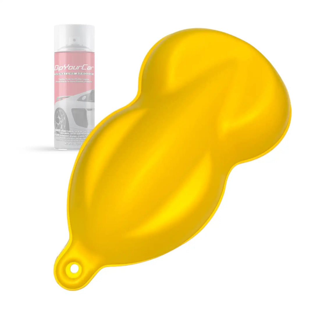 Yellow PDS Aerosol peelable spray from DipYourCar.com, showing a can of vibrant yellow peelable aerosol coating.