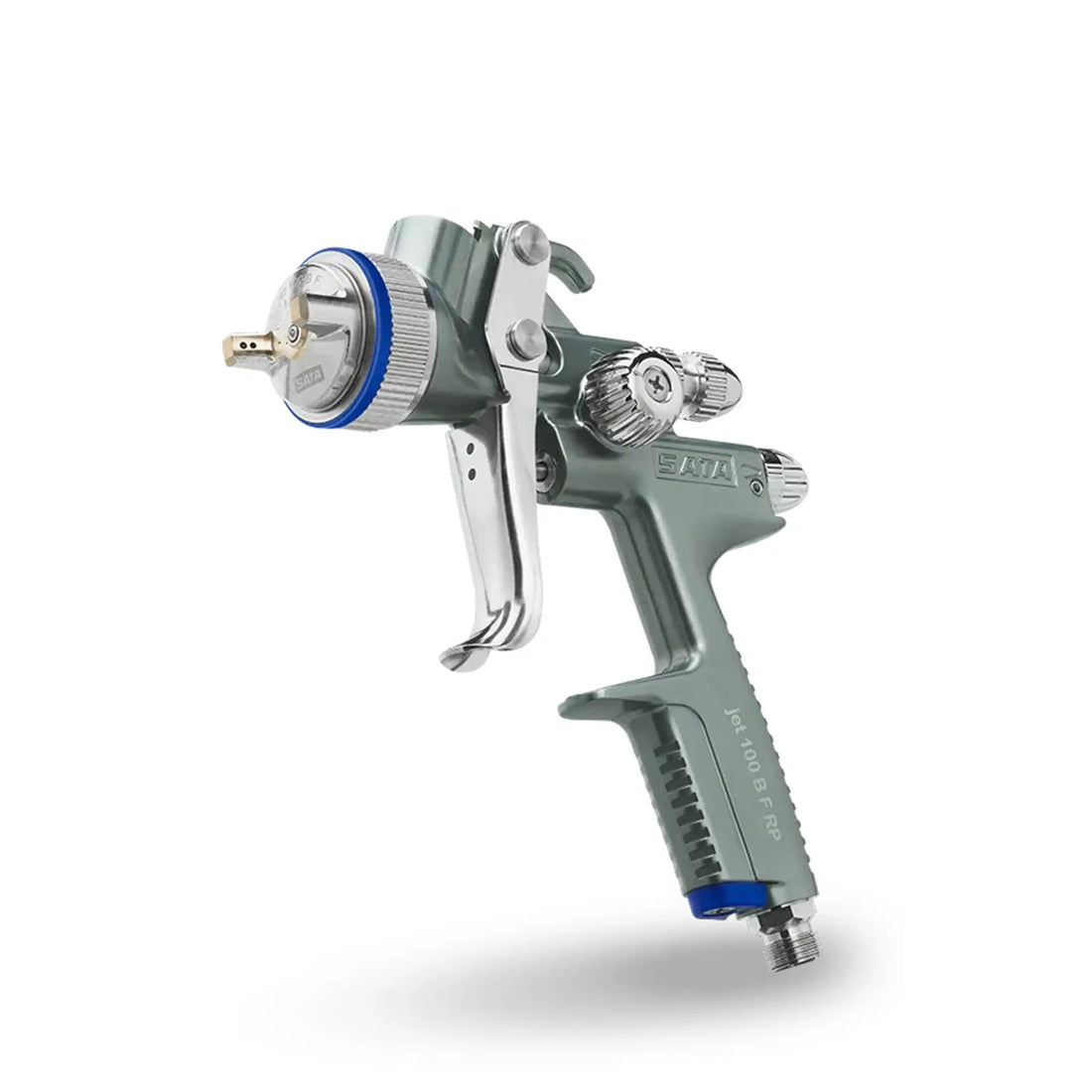 DipYourCar SATAjet 100 B spray gun with RPS cups for automotive painting and custom spray applications.