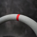 Custom Audi steering wheel for 2005-2011 A3, A4, A5, A6, Q5, Q7, S4, S5 by Exclusive Steering, with leather grip and sporty design.