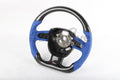 Custom Audi steering wheel for 2005-2011 A3, A4, A5, A6, Q5, Q7, S4, S5 by Exclusive Steering, showing detailed leather and grip design.