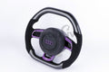 Custom Audi R8 and TT steering wheel by Exclusive Steering, featuring sleek black leather and sporty design for 2008-2015 models