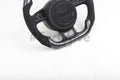 Custom Audi R8 and TT steering wheel by Exclusive Steering, high-quality black leather with silver accents, designed for 2008-2015 models.