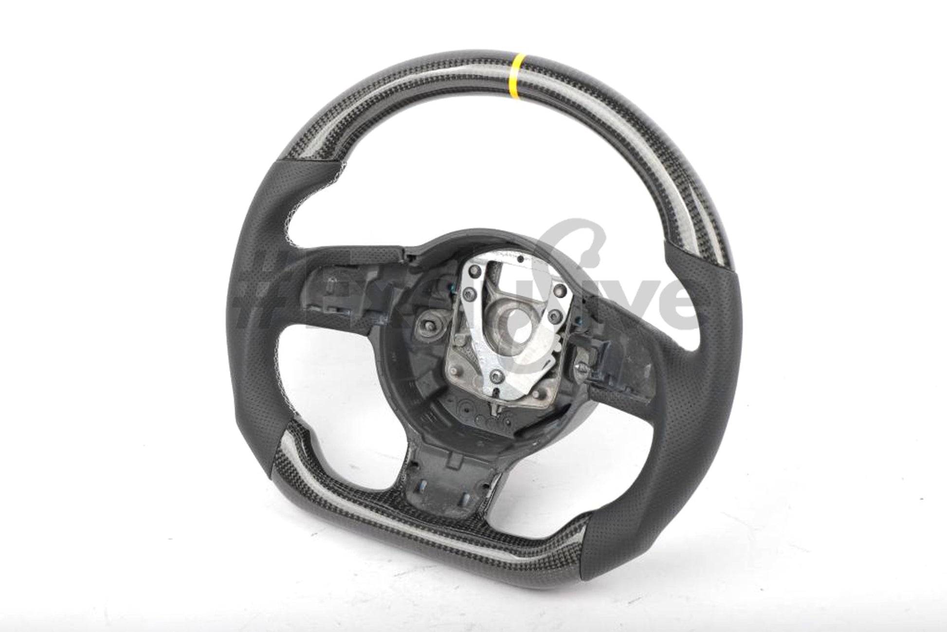 Custom Audi R8 and TT steering wheel by Exclusive Steering, designed for 2008-2015 models, with leather and sporty grip details.