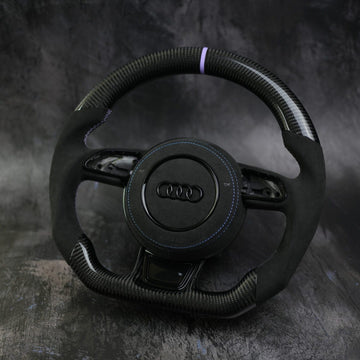 Custom Audi steering wheel for 2012-2018 A3, A4, A5, A6, A7, A8, S3, S4, S5, S6, S7, S8, RS7 by Exclusive Steering.