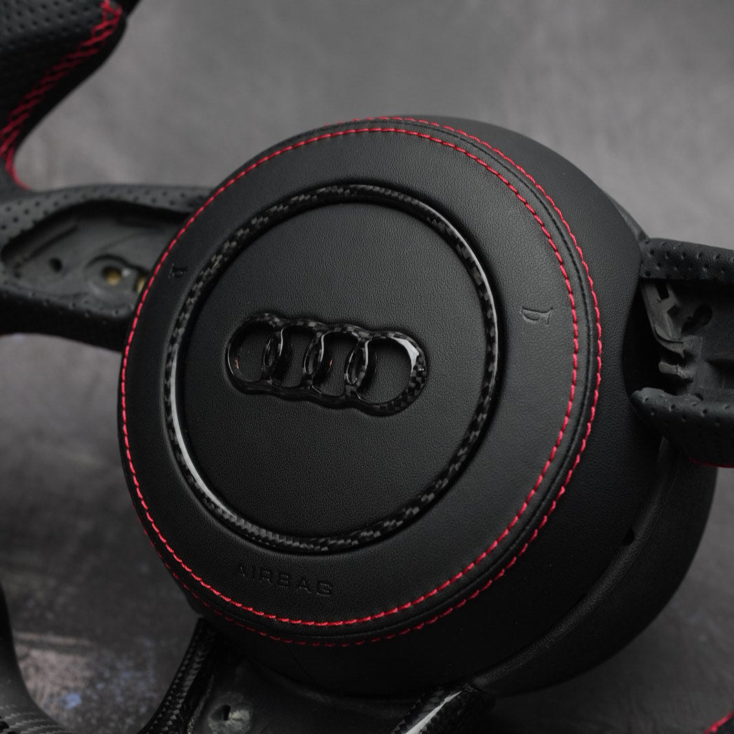 Custom Audi steering wheel for 2012-2018 A3, A4, A5, A6, A7, A8, S3, S4, S5, S6, S7, S8, RS7 by Exclusive Steering.