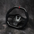 Custom Audi steering wheel for 2012-2018 A3, A4, A5, A6, A7, A8, S3, S4, S5, S6, S7, S8, RS7 by Exclusive Steering, close-up view