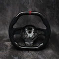 Custom Audi steering wheel for 2012-2018 A3, A4, A5, A6, A7, A8, S3, S4, S5, S6, S7, S8, RS7 by Exclusive Steering, close-up view