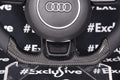 Custom Audi steering wheel for 2012-2018 A3, A4, A5, A6, S3, S4, S5, S6, S7, S8, RS7 by Exclusive Steering.