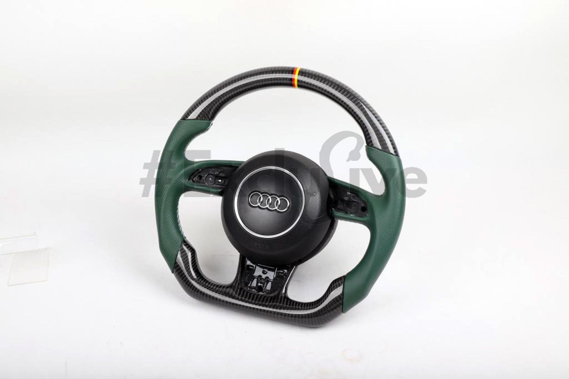 Custom Audi steering wheel for 2012-2018 A3, A4, A5, A6, A7, A8, S3, S4, S5, S6, S7, S8, and RS7 by Exclusive Steering