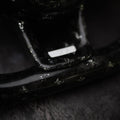Volkswagen Golf MK7 GTI & R custom steering wheel by Exclusive Steering, black leather with silver accents, close-up view