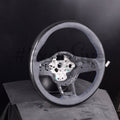 Volkswagen Golf MK7 GTI & R custom steering wheel by Exclusive Steering, black leather with red stitching and sporty design.