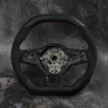 Volkswagen Golf MK7 GTI & R custom steering wheel by Exclusive Steering, featuring a sporty design and premium leather details.