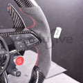 Exclusive Steering custom steering wheel for Audi R8 and TT models from 2016 to 2023, featuring premium leather and sporty design.