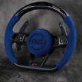 Exclusive Steering custom steering wheel for 2016-2023 Audi R8 and TT, featuring premium material and detailed craftsmanship.