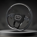 Custom Audi Q3 Q5 Q7 Q8 SQ5 SQ7 steering wheel by Exclusive Steering, with leather grip and sporty design, for 2016-2024 models.