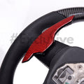 Custom leather steering wheel for Audi Q3, Q5, Q7, Q8, SQ5, and SQ7 by Exclusive Steering, featuring detailed craftsmanship and ergonomic design.