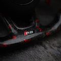 Custom Audi A5 S3 RS3 S4 RS4 S5 RS5 steering wheel by Exclusive Steering, black leather with silver accents, detailed stitching.