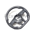 Custom Audi A5 S3 RS3 S4 RS4 S5 RS5 steering wheel by Exclusive Steering, black leather with silver accents.