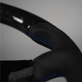 Custom Audi A6, S6, RS6, A7, S7, RS7, C8 steering wheel by Exclusive Steering featuring premium leather and stylish design.