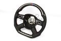 Custom Audi A3, A4, A5, A6, and Q7 steering wheel by Exclusive Steering, featuring premium leather and detailed craftsmanship.