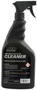 FR SPORT AEM Air Filter Cleaner 32oz bottle, designed for cleaning and maintaining AEM induction air filters.