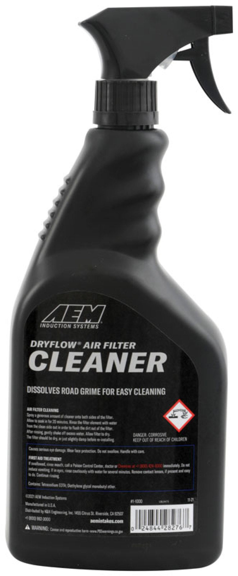 FR SPORT AEM Air Filter Cleaner 32oz bottle, designed for cleaning and maintaining AEM induction air filters.