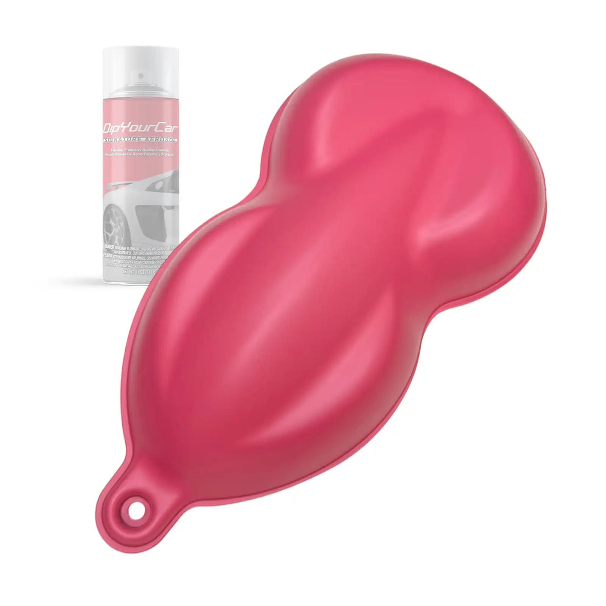 Fusion Pink PDS peelable aerosol can from DipYourCar.com, showing the vibrant pink spray nozzle and packaging.