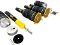 Yellow Speed Racing Dynamic Pro Air Struts for Audi S5 B9 (2018-2023), showcasing the high-performance air suspension components.