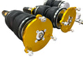 Yellow Speed Racing Dynamic Pro Air Struts for Audi S4 B9 2018-2023, showing the high-performance air suspension components.