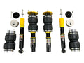 Yellow Speed Racing Dynamic Pro Air Struts for Audi A5 Quattro 2018-2023 B9, showing the air suspension components.