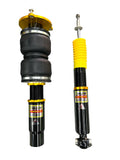 Yellow Speed Racing Dynamic Pro Air Struts for Audi S4 B9 2018-2023, showing the black air strut assembly with yellow branding.