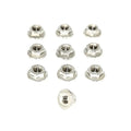Set of 10 ZSPEC M5 metric flare nuts made from SUS304 stainless steel, featuring precise threading and durable construction.