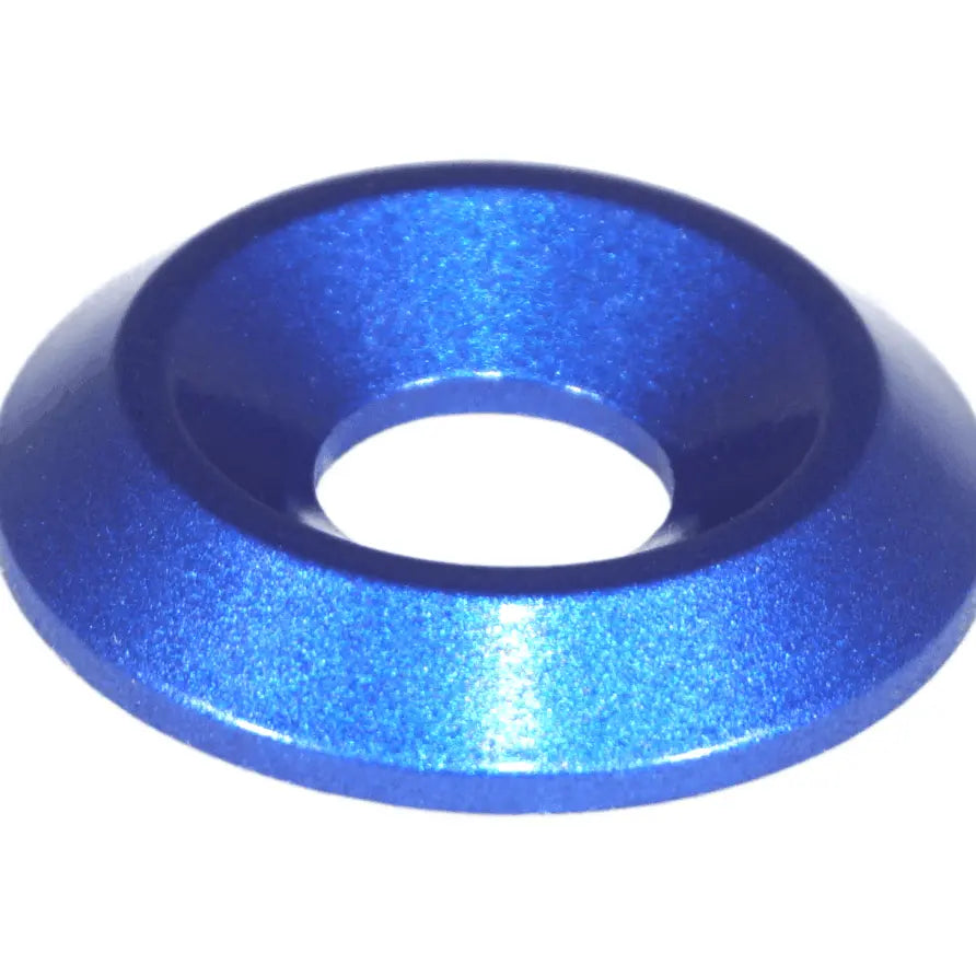 Dark blue painted M6 Fender Fasteners from ZSPEC Stage 2 Dress Up Bolts® kit for 2012-2018 Audi A7 3.0L, stainless and billet hardware.