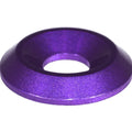 ZSPEC Stage 1 Dress Up Bolts® fastener kit for 2015+ VW Golf R MK7, stainless steel and billet with purple gloss paint and logo.