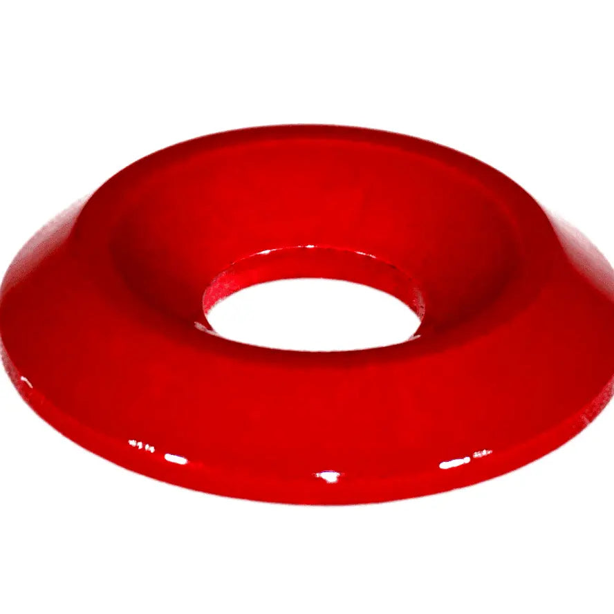 Gloss red painted M6 fender fasteners from ZSPEC "Stage 2" Dress Up Bolts® kit for 2018-2022 Audi A5 2.0L, stainless and billet hardware