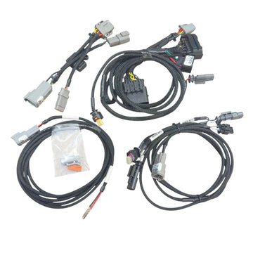 MOTIV ReFlex+ Install Harness for BMW B58 and S58 engines, plug-and-play connection, visible wiring and connector for installation.