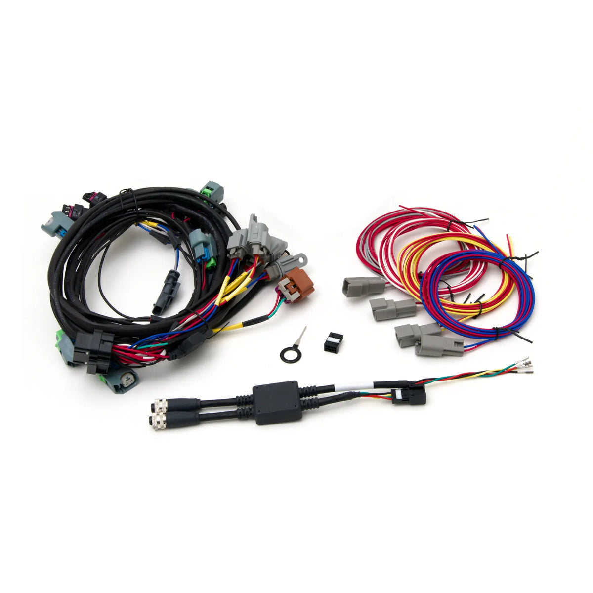 Motiv ReFlex+ Plug-n-Play Harness Kit for Tensility Motorsport, automotive wiring and sensor connection kit, black and red components