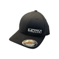 Youth MOTIV FlexFit hat with breathable fabric and curved brim, featuring the MOTIV logo on the front.